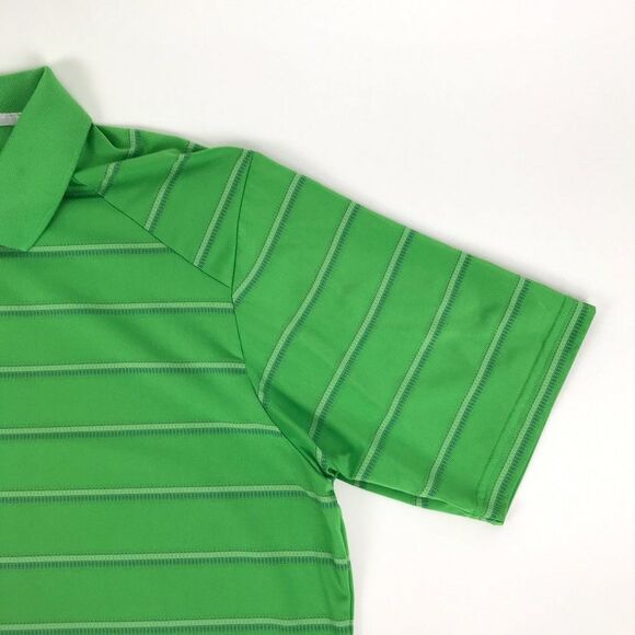 Adidas CLIMACOOL Golf Polo Shirt Mens Medium Casual Short Sleeve Green Polyester - Picture 3 of 10